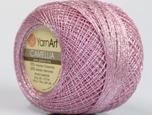 Load image into Gallery viewer, Camellia Fine Crochet Thread:  Pink/Silver
