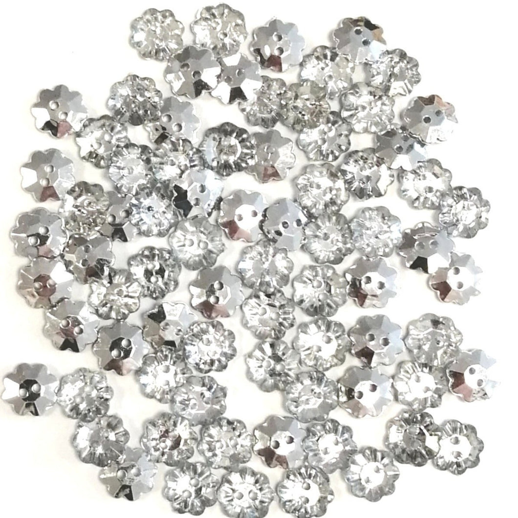 Flower Rhinestone Button (11mm)