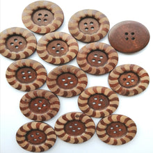 Load image into Gallery viewer, Large Two-tone Wooden Button - (40mm)
