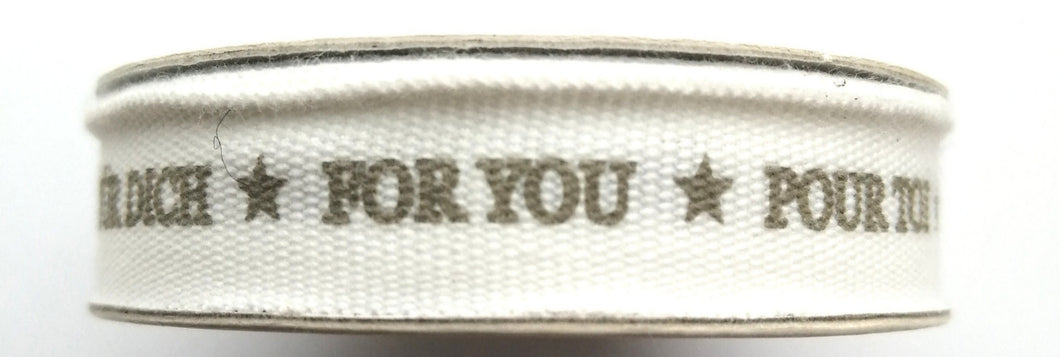 Rico 'For You/Pour Toi/Fur Dich' Ribbon: (2m)