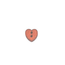 Load image into Gallery viewer, Pack x 10 Wooden Heart Shaped Buttons (15mm)
