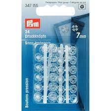 Prym Clear Plastic Press Studs - (7mm, 10mm, 13mm)