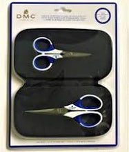 Load image into Gallery viewer, DMC 2-Piece Embroidery Scissor Set With Storage Pouch
